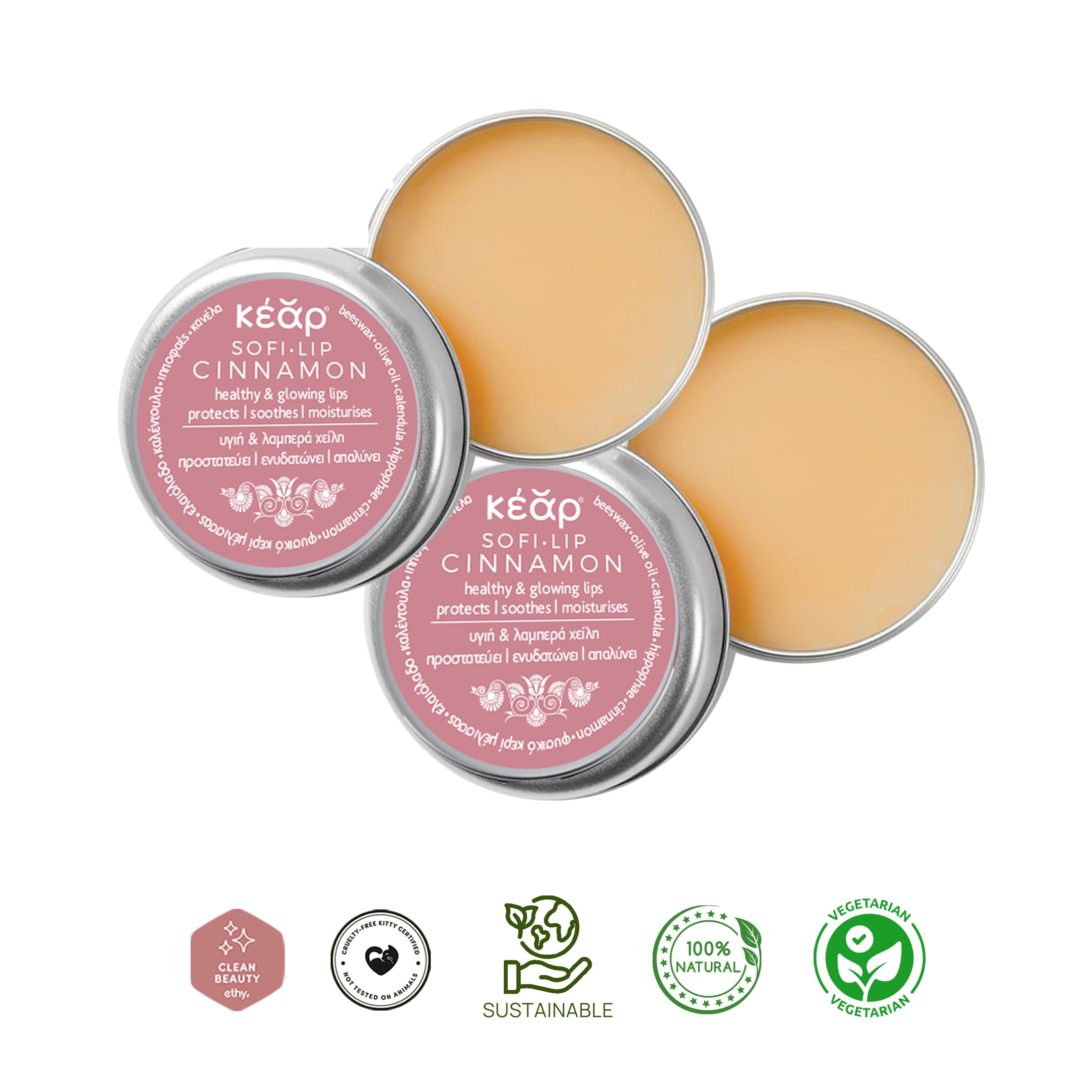 SofiLip Cinnamon Lip Balm Pouch (Pack Of Two) 